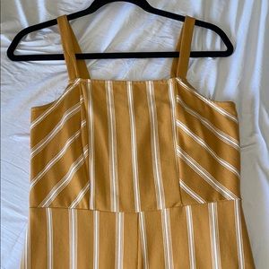 dark mustard striped romper